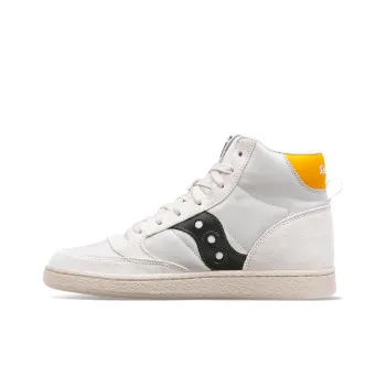Saucony Jazz Court High White Black Yellow