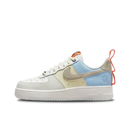 Nike Air Force 1 Skateboard Shoes Women's Low-Top Gray/Blue