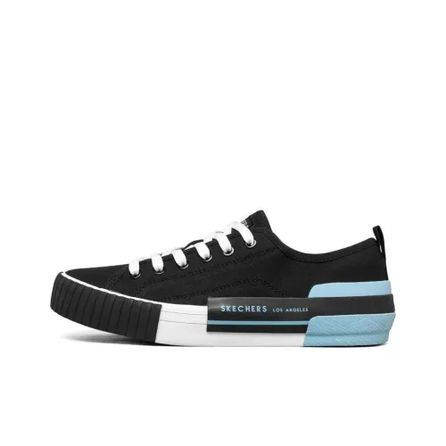 Skechers New Moon Skateboard Shoes Women's Low-Top Black/Blue