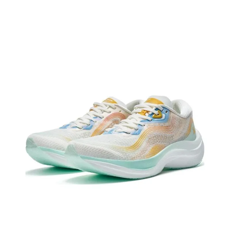 XTEP 260 2.0 Cushioning Anti Slip And Wear Resistant Low Top Running Shoes Women's White Orange-1