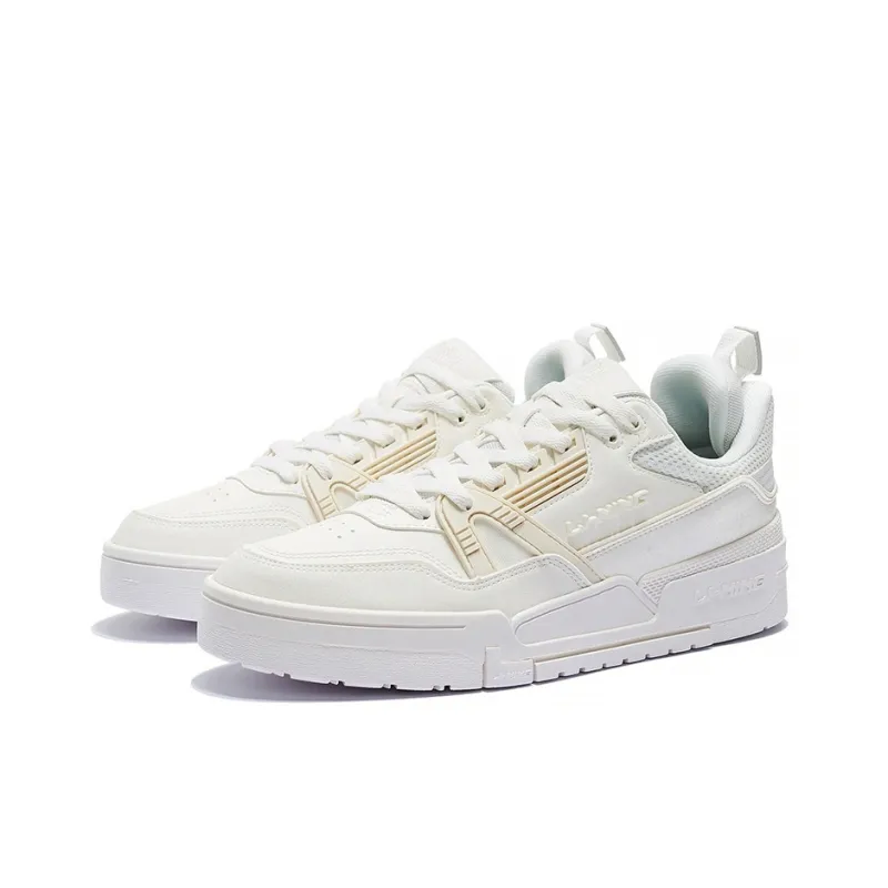 LiNing 001 BTC BTC Non slip Lightweight Low Top Skateboard Shoes Men's White-2