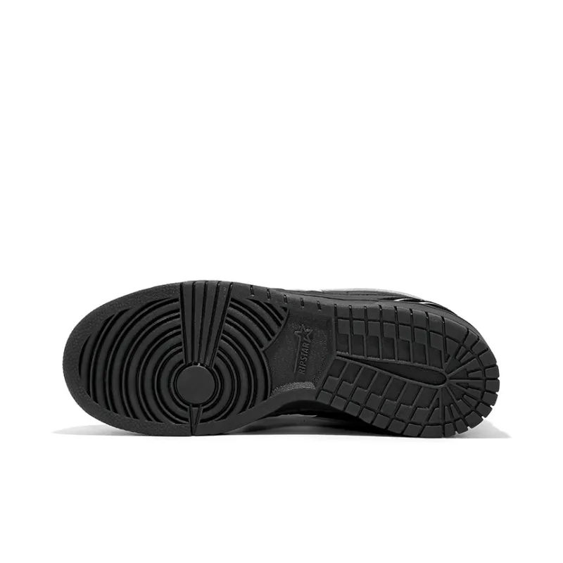 RIPSTAR SOCCER Trainer Abrasion Resistant Slip Resistant Low Top Skateboard Shoes Unisex Black-5