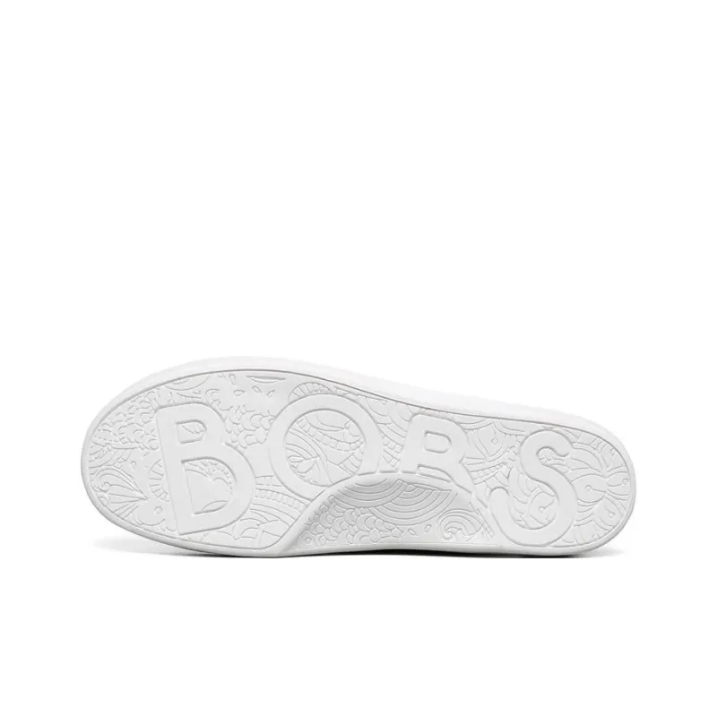 Skechers BEACH BINGO Anti-Slip Wear-Resistant Low-Top Skateboard Shoes Women's White Black-4