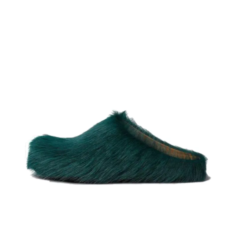 MARNI Fussbet Sabot Calf-hair Slippers-0