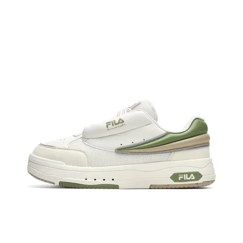 FILA MIX Series Skateboard Shoes Men Low-Top Slightly White