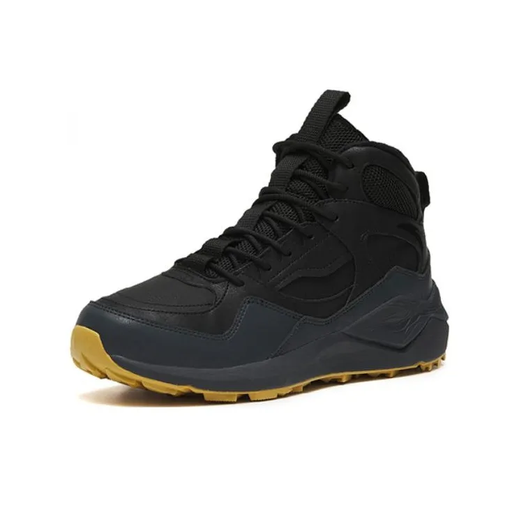 Anta Life Collection Basalt Durable Warm High Top Casual Shoes Men's Black-2