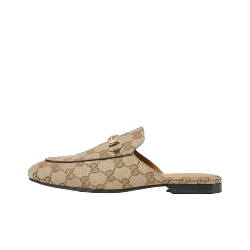 GUCCI 2015 Re-Edition Princetown Wrap-toe Slippers Women's Beige