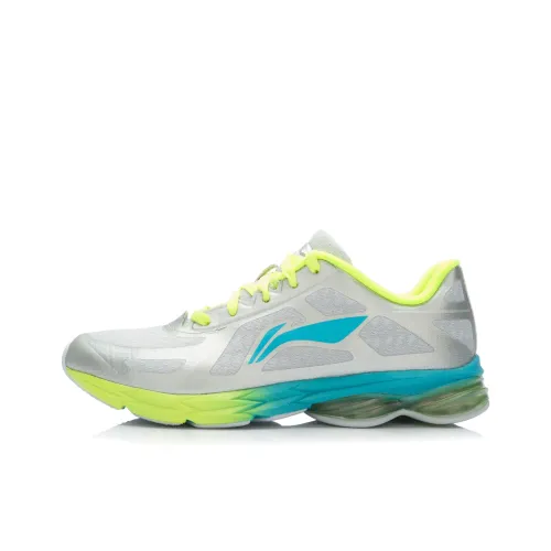 LINING Unit Bow 2 Running Shoes Women's Low-Top Gray/Green/Blue