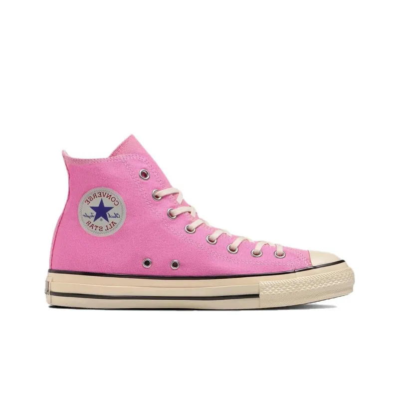 Converse All Star Us Agedcolors Hi Slip Resistant Abrasion Resistant Shock Absorbers High Top Canvas Shoes Unisex Pink-1