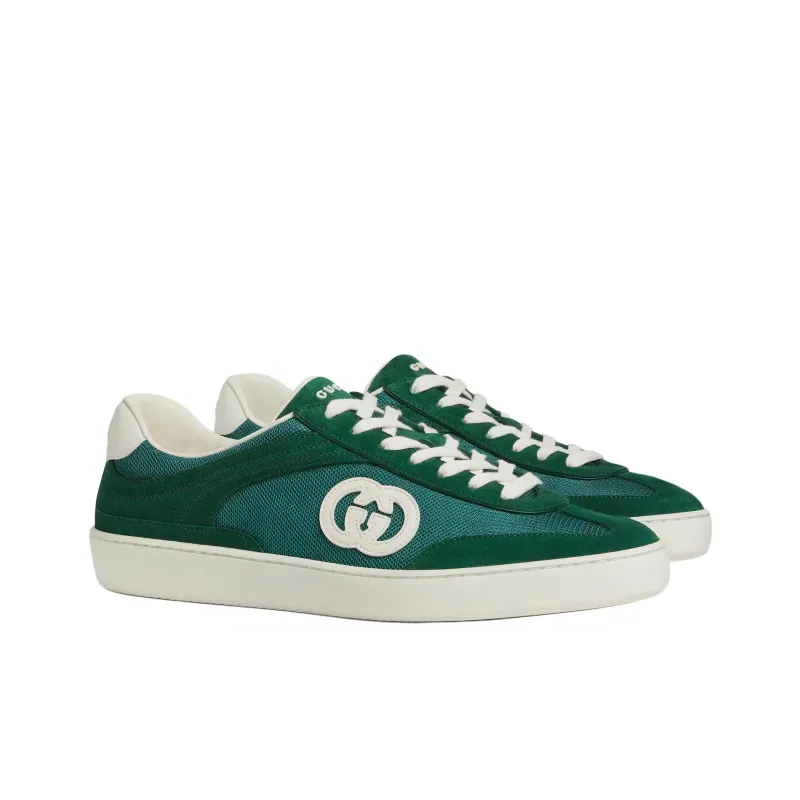 GUCCI G74 'Interlocking G Green Suede'-2