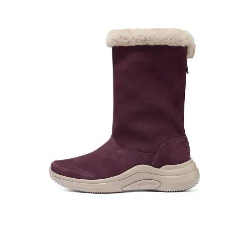 Skechers ON THE GO Snow Boots Women's Mid-Top Burgundy