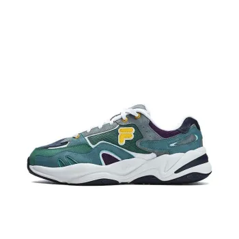 FILA FUSION Flash Cushioned Slip Resistant Low Top Running Shoes Men's Blue Gray