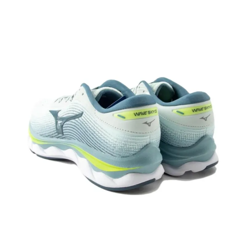 Mizuno Wave Sky 5 Wide Durable Breathable Low-Top Running Shoes Men's Gray Blue-2