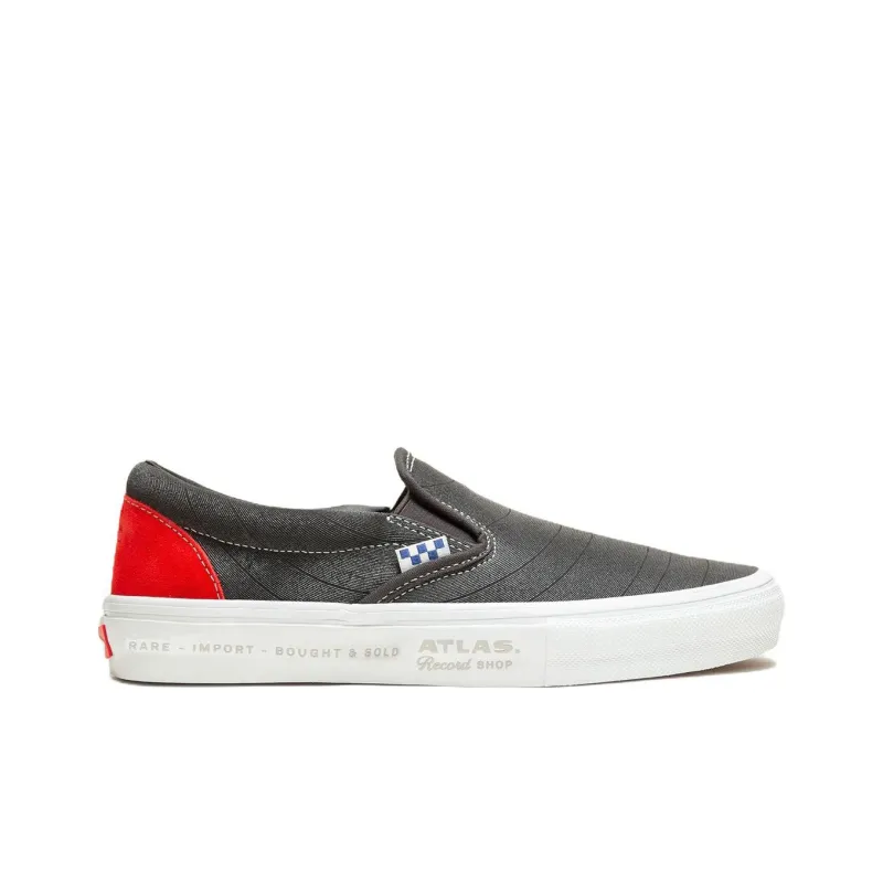 Vans X Atlas Skate Slip On 'Grey Red White'-1