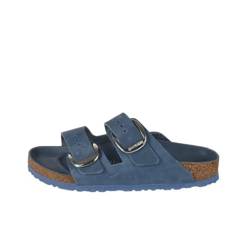 Birkenstock Arizona Big Buckle Rubber Sole Massage Antibacterial Quick Dry Slide Slippers Women's Blue-0