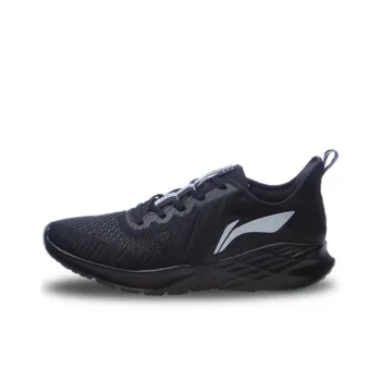 LiNing Crazy Run Cushioning Wear Resistant Low Top Running Shoes Unisex Black