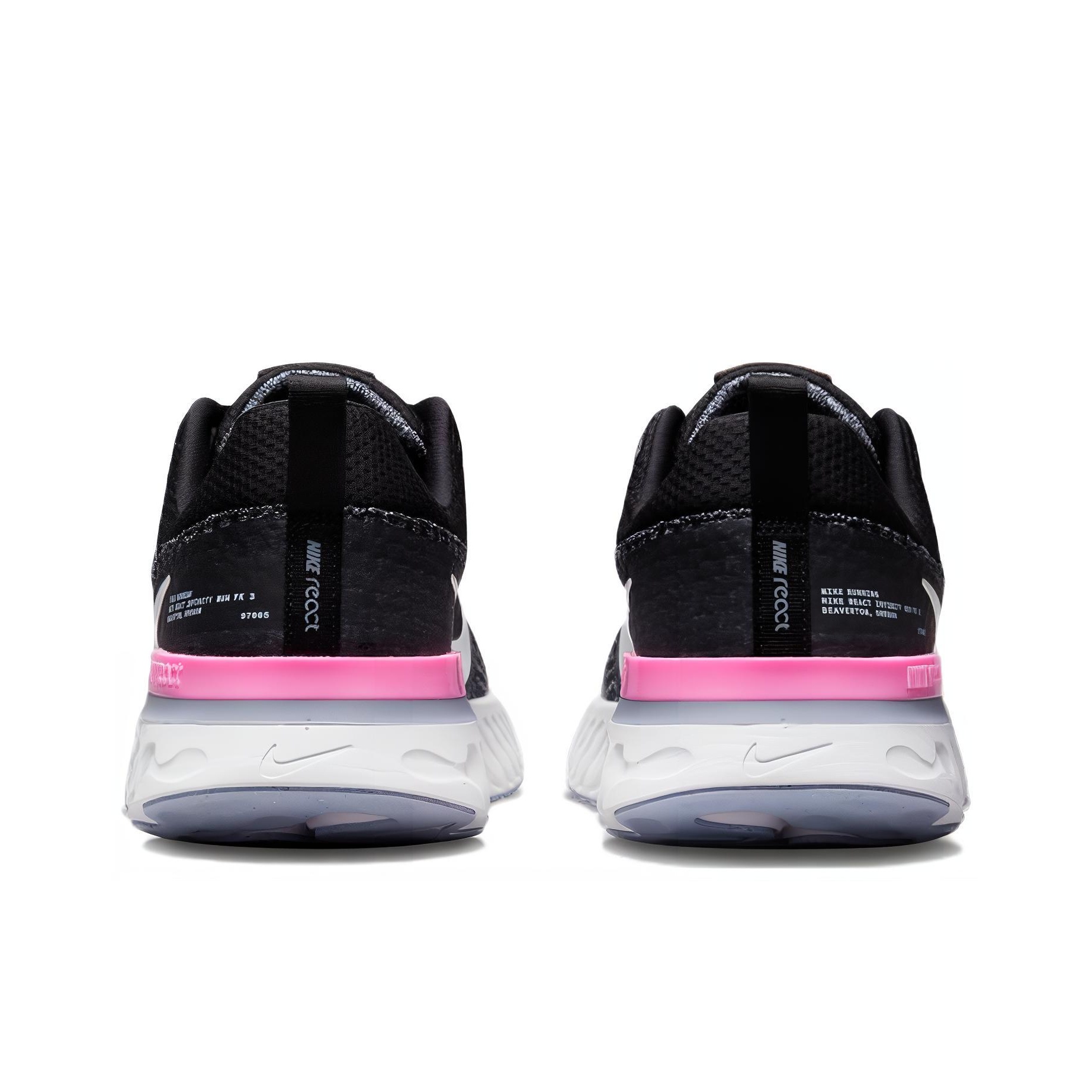 Nike React Infinity Run Black Football Grey Pink