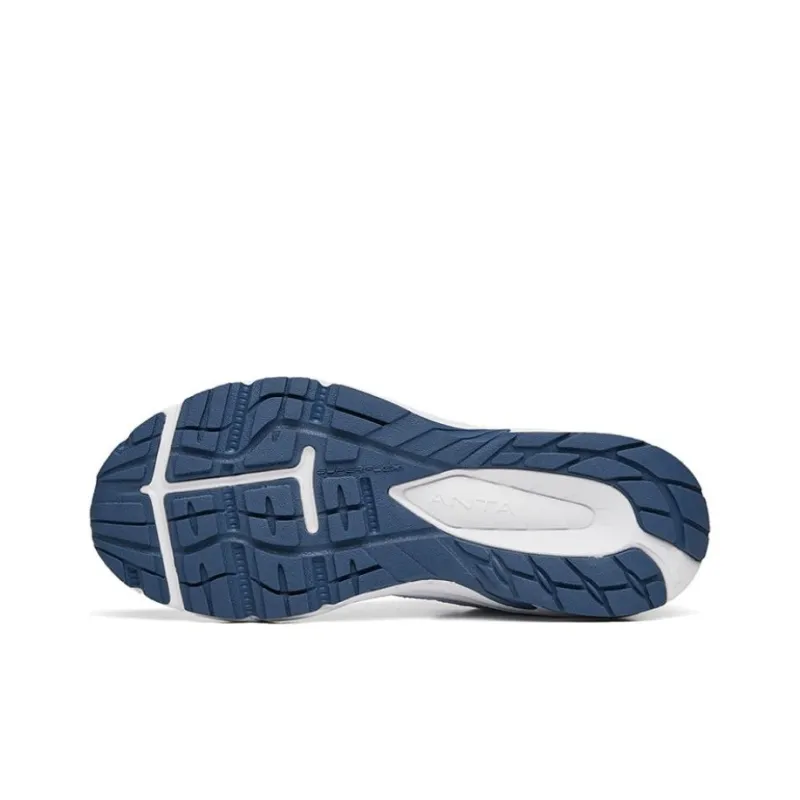Anta AT952 Anti Slip Wear Resistant Breathable Lightweight Low Top Casual Running Shoes Women's White Silver Blue-4