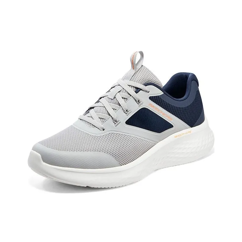 Skechers Skech Lite Pro Cushioning Anti Slip And Wear Resistant Low Top Casual Running Shoes Men's Gray Blue-2