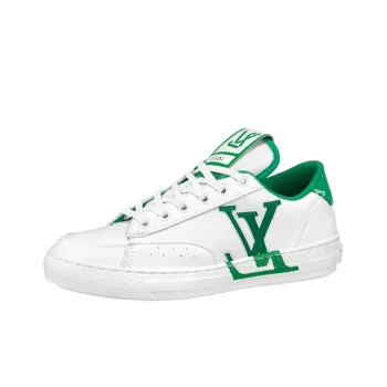 LOUIS VUITTON Charlie Low Top Stylish Skateboarding Shoes Men's White Green
