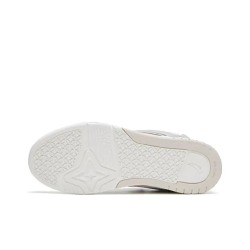 Anta AOJIE Qie Jie Slip-Resistant Cushioning Wear-Resistant Low-Top Skateboard Shoes Men's Gray White-5