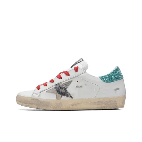 Golden Goose Super-Star Skateboard Shoes Women's Low-Top White/Green