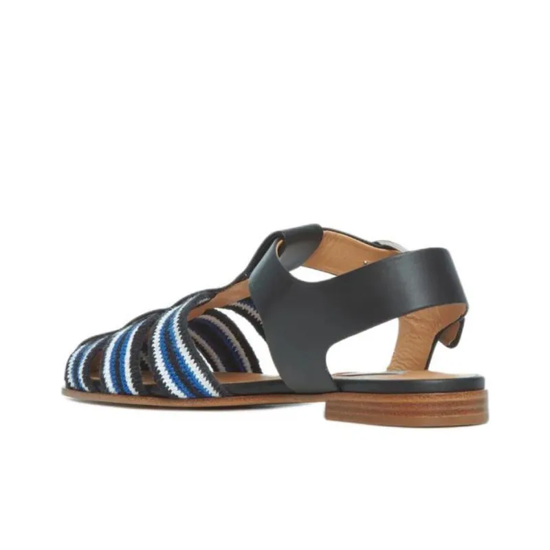 GABRIELA HEARST Calla Roman Sandals Women's Black-3