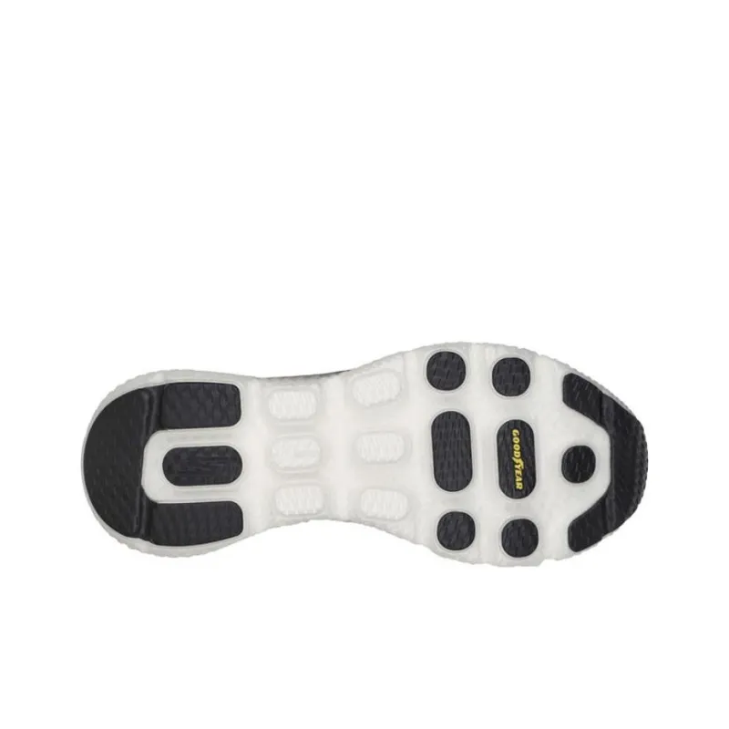 Skechers GO Run Max Road 5 Cushioned Wear-Resistant Breathable Low-Top Running Shoes Men's White Black-4