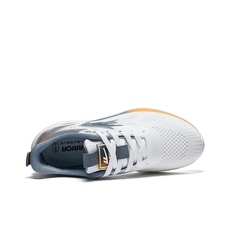 Warrior Low Top Running Shoes Men's White Dusty Blue-2