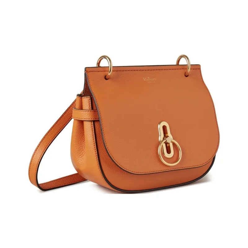 Mulberry Grained Leather Crossbody Bag Shoulder Bag Women's Sunset Orange-1