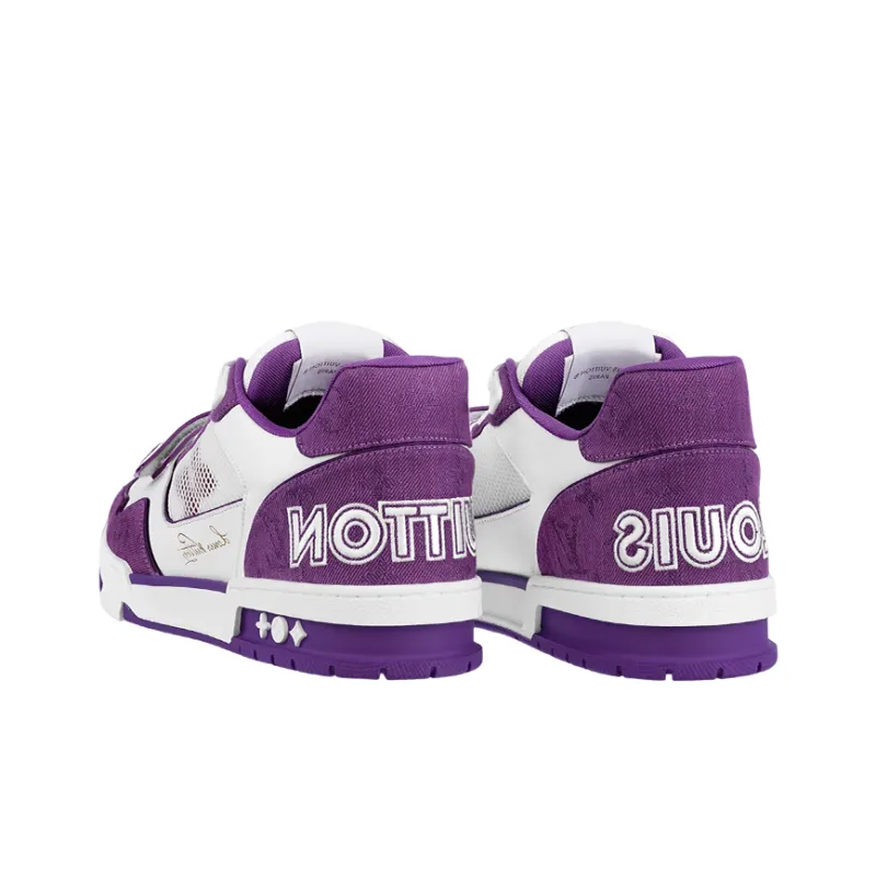 LOUIS VUITTON Lv Trainer 'White Violet'-3