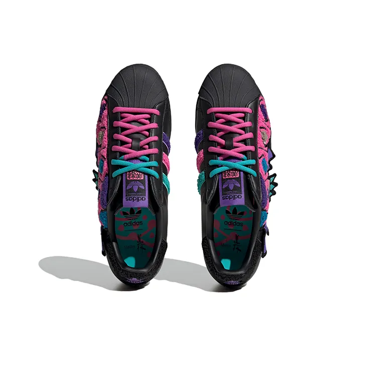 Adidas Originals Superstar 80s X Han Meilin 'Black Purple Pink'-4