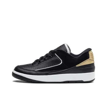 JORDAN 2 Retro Low Black Metallic Gold Women's