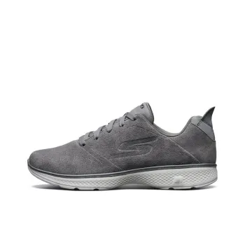 Skechers Go Walk 4 Acclaim Cushioning Anti-Slip And Wear-Resistant Low-Top Sports Casual Shoes Men Charcoal Gray