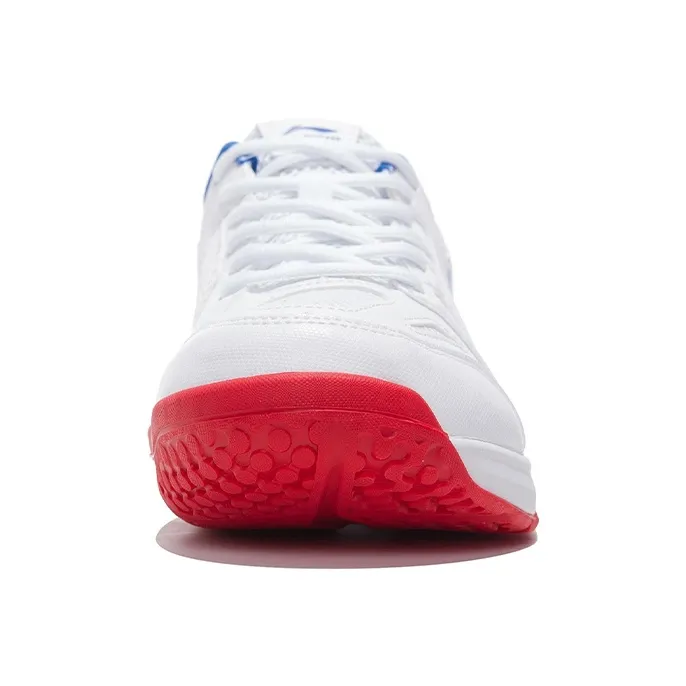 LiNing Ace Cushioned Slip Resistant Abrasion Resistant Low Top Badminton Shoes Men's White Blue-4