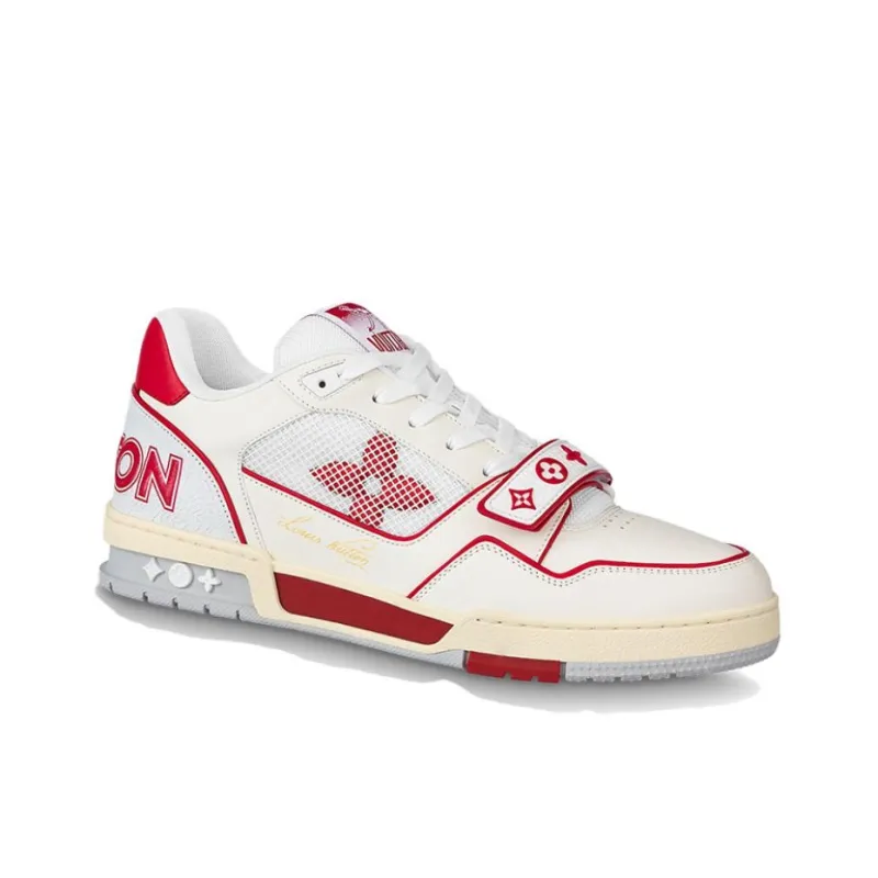 LOUIS VUITTON Lv Trainers 'Red Mesh'-1