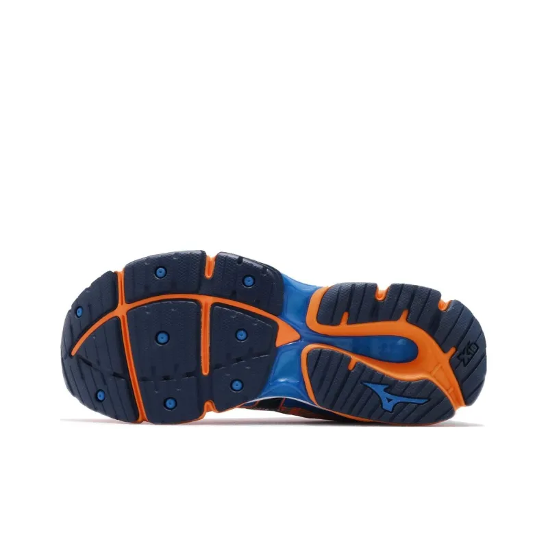Mizuno Wave Enigma 6 Anti-Slip Wear-Resistant Low-Top Running Shoes Men's Orange Blue-5