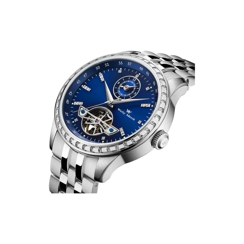 Welly Merck Mechanical Movement Men's Watches Blue Dial-4