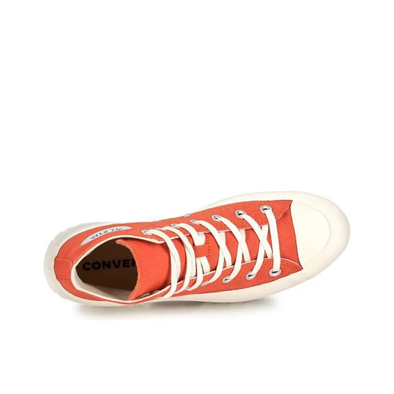 Converse Chuck Taylor All Star Durable Breathable Lightweight High Top Canvas Shoes Women's Orange Red-4