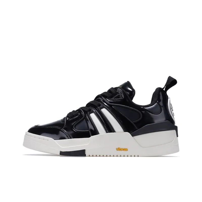 LINSHUHAO x Palladium Pallaslam Anti Slip Wear Resistant Low Top Skateboard Shoes Women's Black White-0