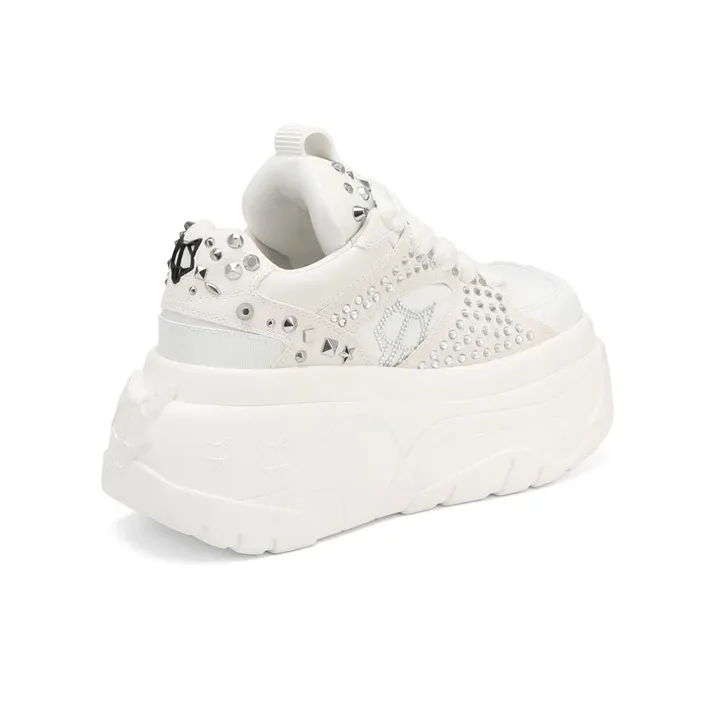 Naked Wolfe Fantasy Height Increasing Low-Top Sports Casual Shoes Women's White-3