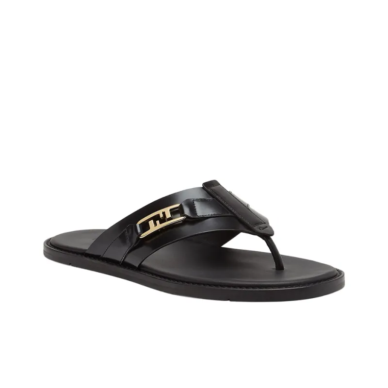 FENDI O'Lock Flip Flops Men's Black-1