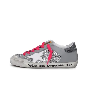 Golden Goose Super Star Stylish Skateboarding Shoes Women's Silver Distressed Style