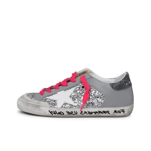 Golden Goose Super-Star Skateboard Shoes Women's Low-Top Silver