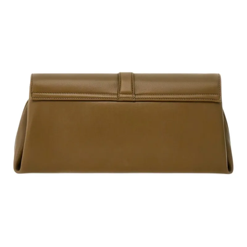 FERRAGAMO GANCINI Calfskin Shoulder Bag Crossbody Bag Medium Size Women's Olive Green-3
