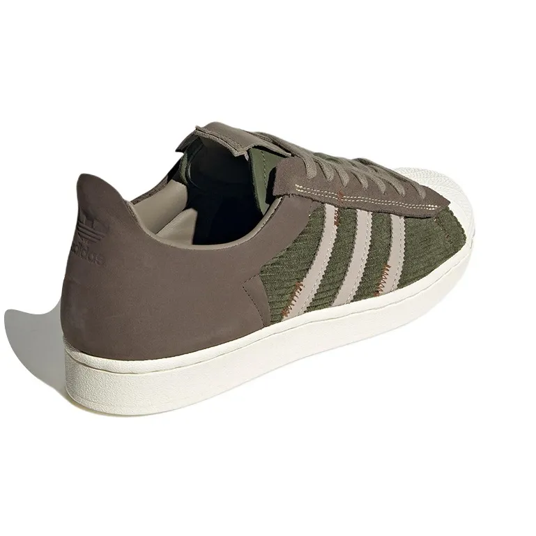 Adidas Originals Superstar Shoes Canvas 'Black Gum'-3