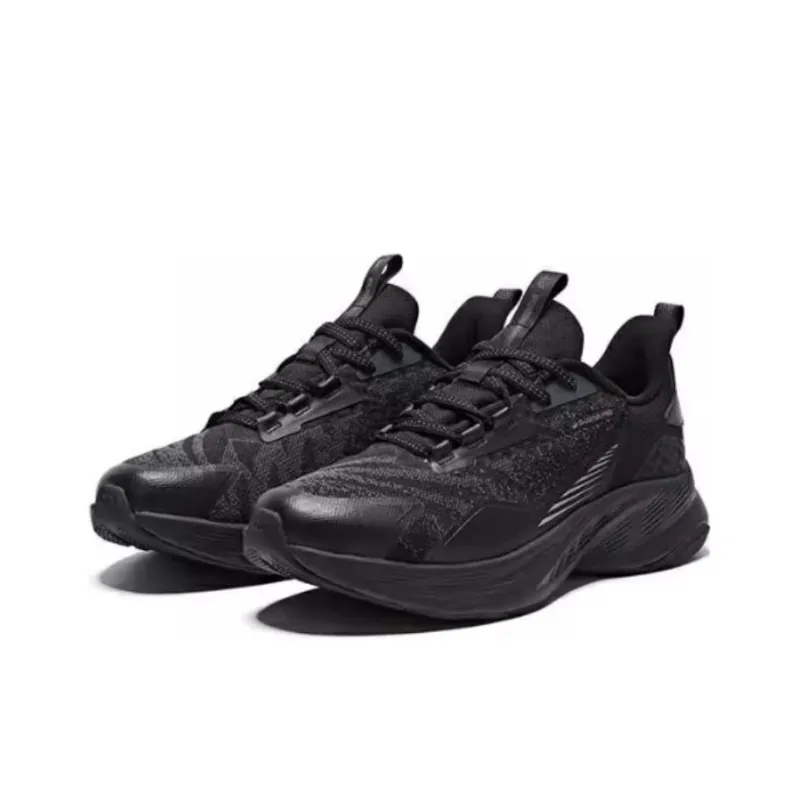 QIAODAN Swift 2.0 Lightweight Wear resistant And Non slip Low Top Running Shoes Men's Black Gray-2