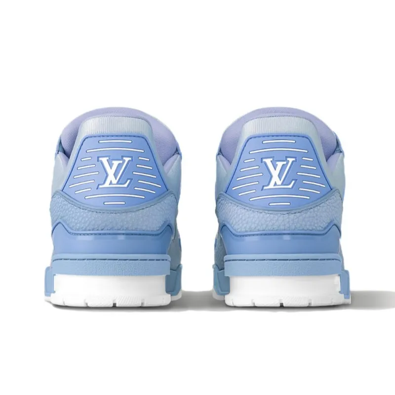 LOUIS VUITTON LV Trainer Light Blue White-4