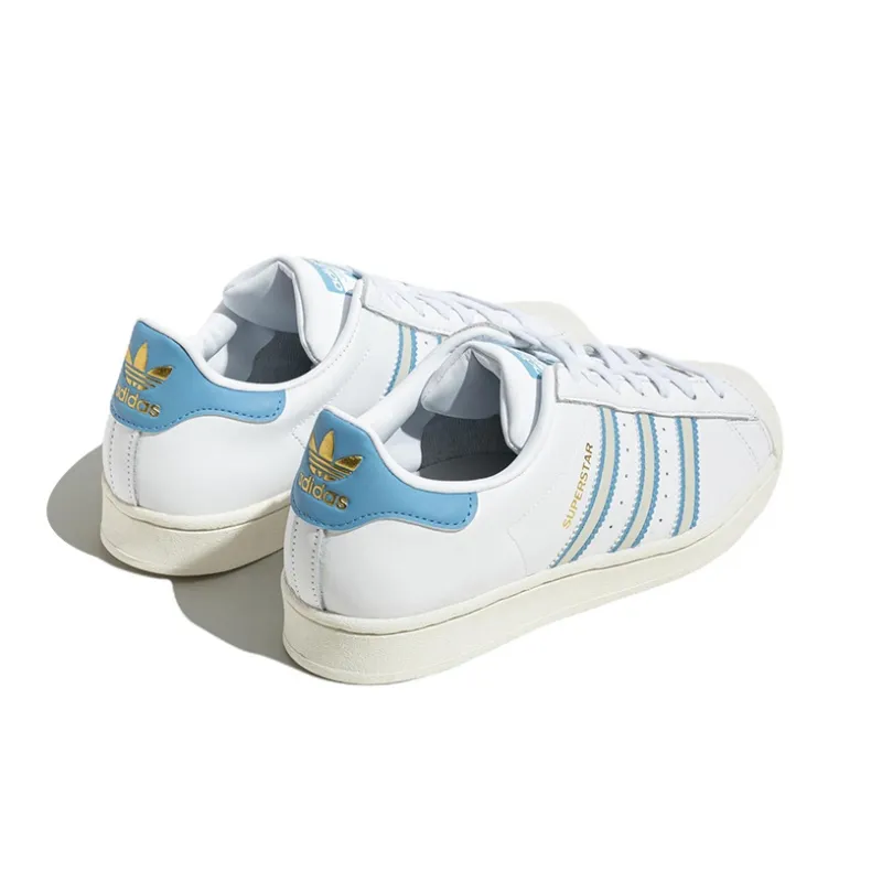 Adidas Originals Superstar Shoes 'Off White Light Blue'-3