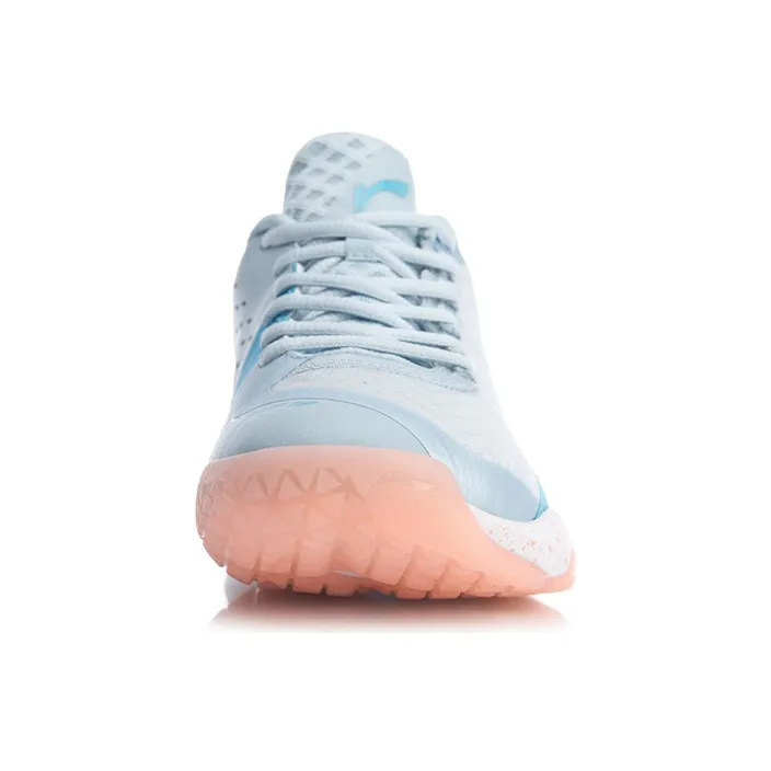 LiNing Raid 3 Cushioning Breathable Abrasion Resistant Slip Resistant Low Top Badminton Shoes Women's Light Blue-3
